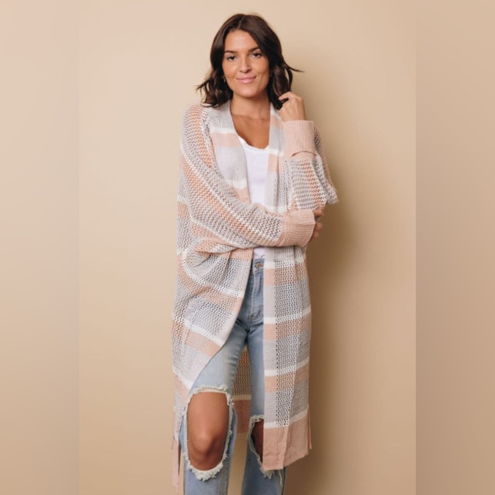 NWT - Mostly MIA - Farrah Striped Long Cardigan